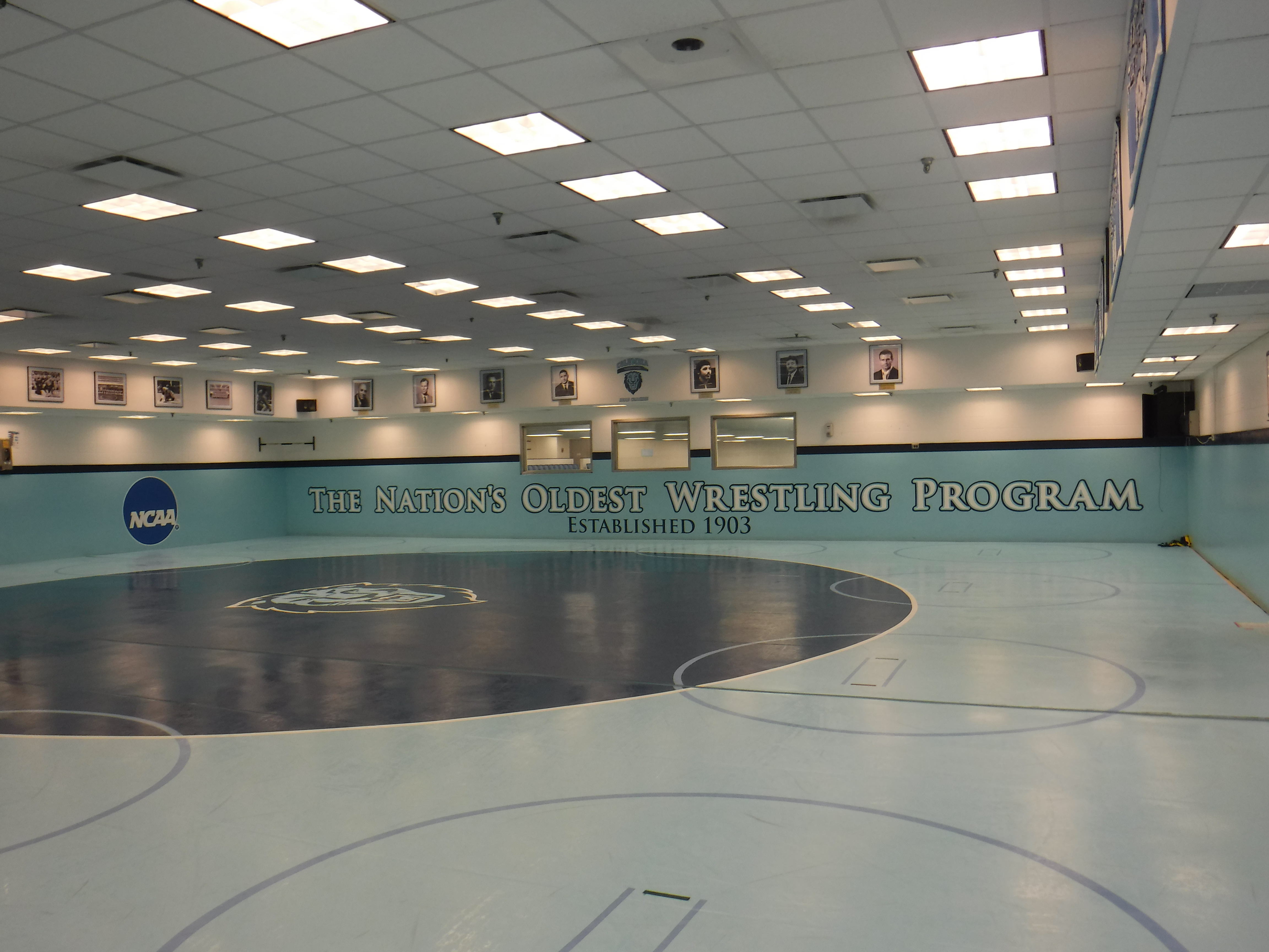 Clean NCAA wrestling room after SaniTech antimicrobial treatment — Nation's Oldest Wrestling Program
